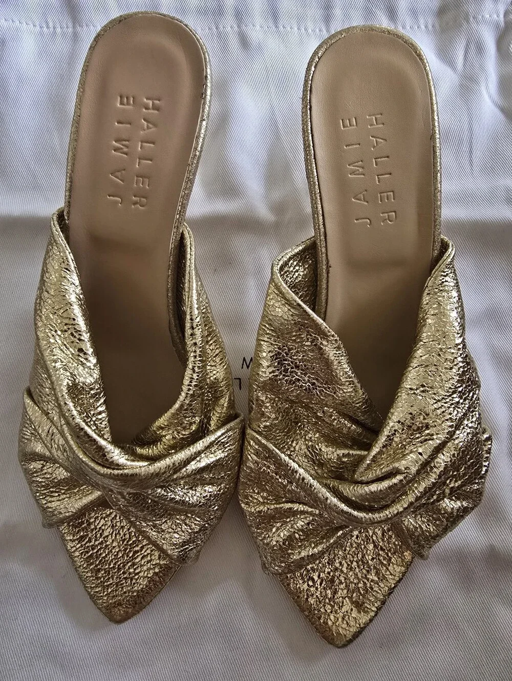 Jamie Haller The Knot Heel In Gold